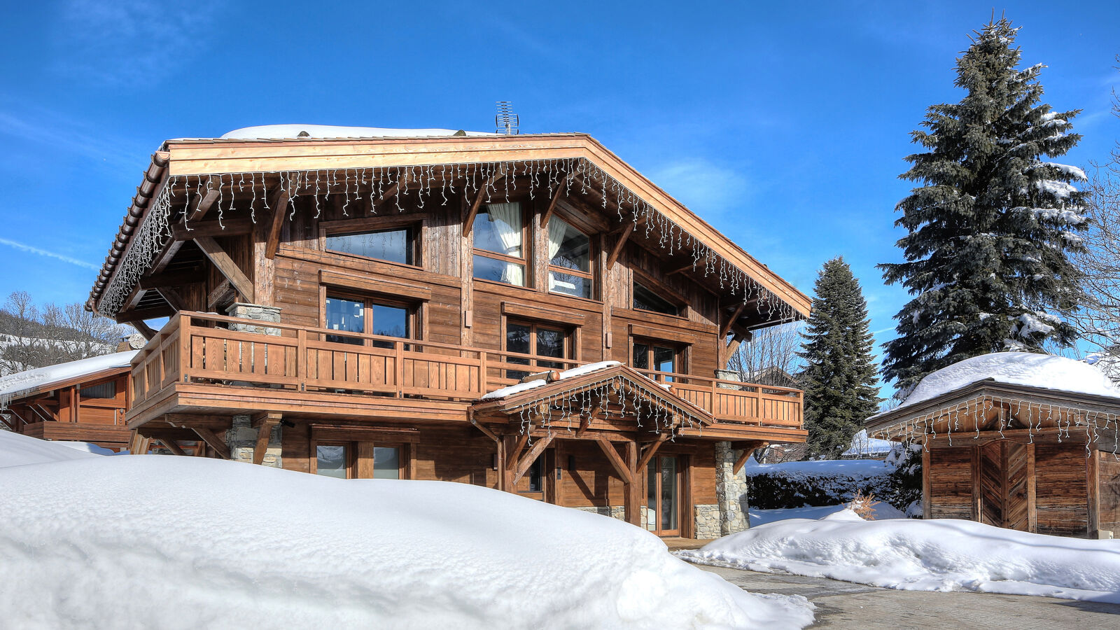 Vue extérieure du chalet Crystal à Megève